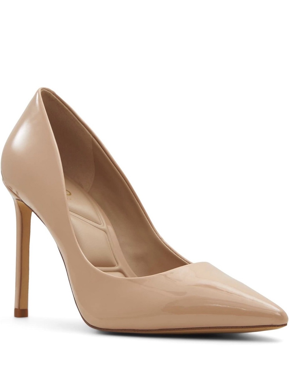 Aldo Nude Patent Pointed-Toe Stiletto Pump